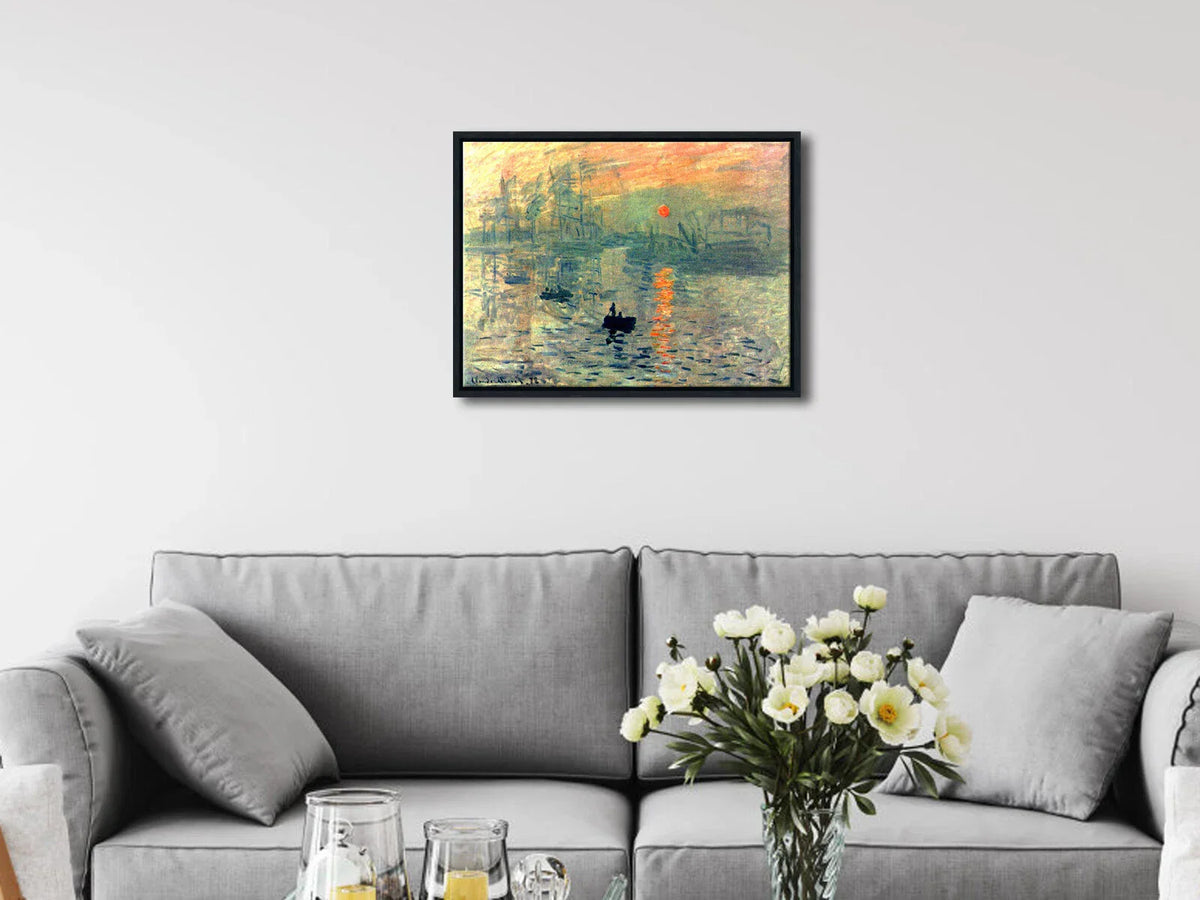 Canvas Print Monet Painting Repro Wall Art Home Decor Sunrise Picture